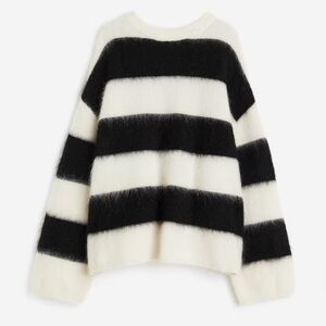 H&M Mohair Blend Sweater Medium Striped